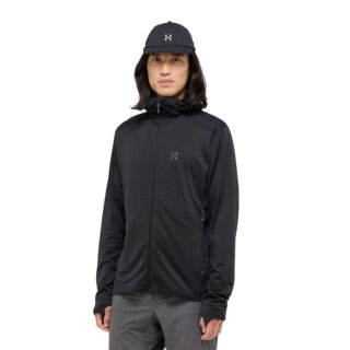 Haglöfs Fleecejacka L.I.M Mid Multi II Hood (Midlayer, oddychająca, szybko schnąca) czarna męska