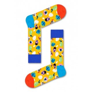 Happy Socks Skarpetki Dzienna Crew Fantasy Jaja żółte 1szt