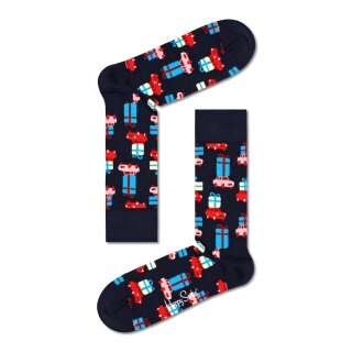 Happy Socks Skarpetki codzienne Crew Holiday Shopping (Boże Narodzenie) czarne - 1 para