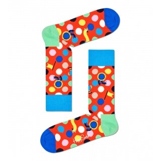 Skarpetki Happy Socks Tagessocke Crew Winner Dot czerwone - 1 para