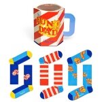 Happy Socks Tagessocke Crew Tata Roku (Tata Roku) czerwony/biały zestaw prezentowy - 3 pary