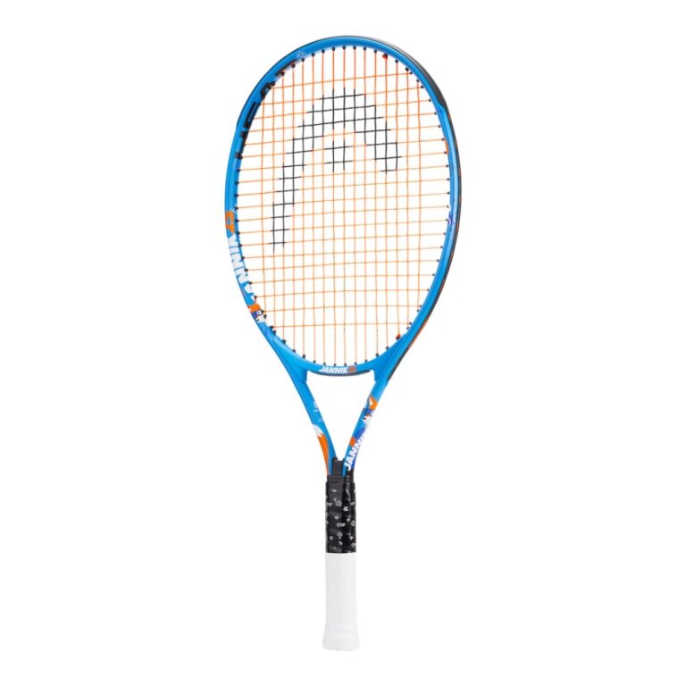 Raketa tenisowa Head Kinder Jannik 25in (9-12 lat) 2026 niebieska - naciągnięta -