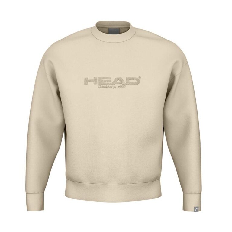 Beżowy męski sweter Head Pullover Motion Crewneck (bawełna)
