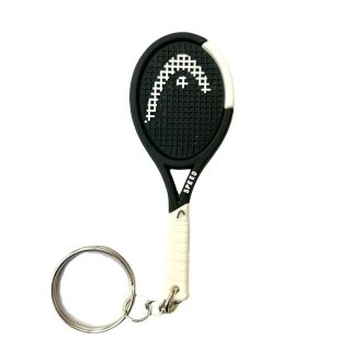 Head breloczek mini rakieta tenisowa Speed czarno/biała - 1 sztuka