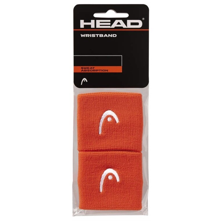 Head Opaska na nadgarstek Logo pomarańczowa - 2 sztuki