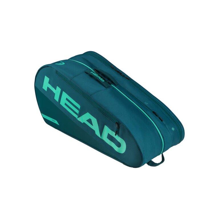 Torba na rakiety tenisowe Head Tennis-Racketbag Tour L (torba na rakiety, 2 główne komory) 2026 zielononiebieska 9-szt.