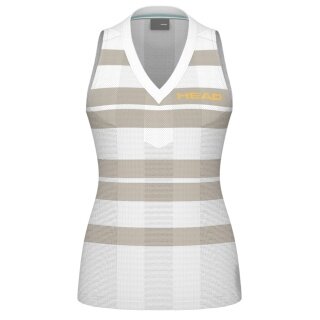 Top tenisowy Head Performance (schnelltrocknend, V-Ausschnitt) 2025 biały/beżowy damski