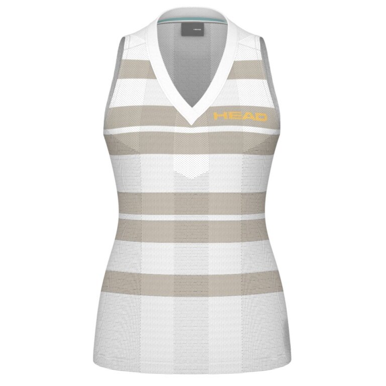 Top tenisowy Head Performance (schnelltrocknend, V-Ausschnitt) 2025 biały/beżowy damski