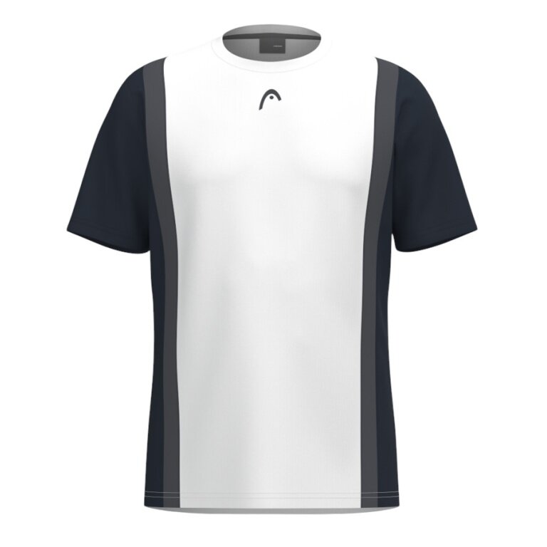 Koszulka tenisowa Head Club 25 Tech (odprowadzająca wilgoć) 2025 biała/granatowa męska