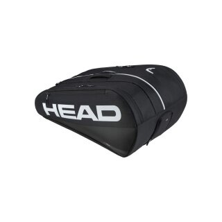 Torba na rakiety tenisowe Head Tennis-Racketbag Tour XL (torba na sprzęt, 3 główne komory) 2026 czarna/biała 12 sztuk
