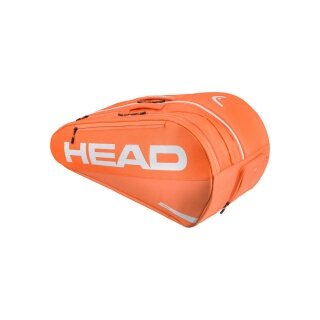 Torba na rakiety tenisowe Head Tennis-Racketbag Tour XL (torba na sprzęt, 3 główne komory) 2026 pomarańczowo/biała 12 sztuk
