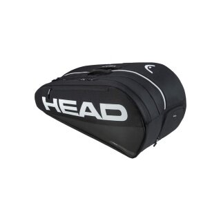 Torba na rakiety tenisowe Head Tennis-Racketbag Tour L (torba na rakiety, 2 główne komory) 2026 czarna/biała 9 szt.