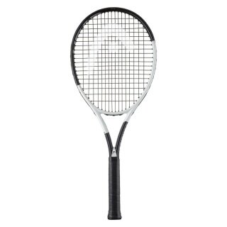Rakieta tenisowa MX Attitude Suprm 100in/275g 2026 czarna/biała - naciągnięta -
