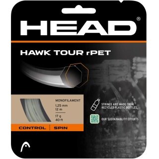 Sznur tenisowy Hawk Tour rPET (Kontrola+Spin) naturalny 12m zestaw