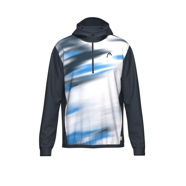 Head Kapuzenpullover Topspin Hoodie (Half-Zip, 100% Poliester) 2026 granatowy/biały mężczyźni
