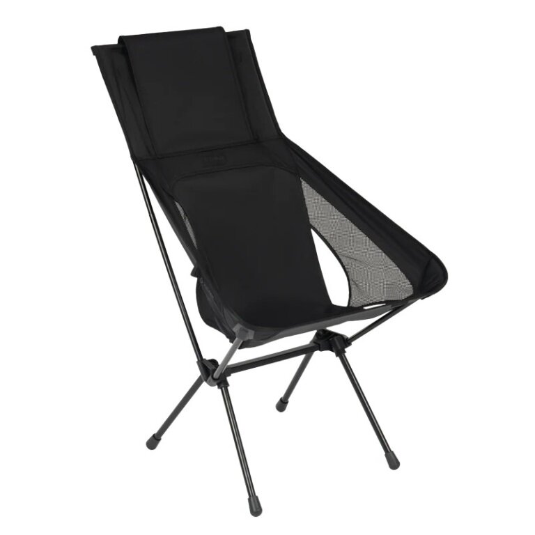 Krzesło kempingowe Helinox Sunset Chair (re) - podwyższona pozycja siedząca, Tension Design - czarne/czarne