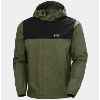 Helly Hansen Kurtka turystyczna-/deszczowa Vancouver (wodoodporna, oddychająca) ciemnozielona męska