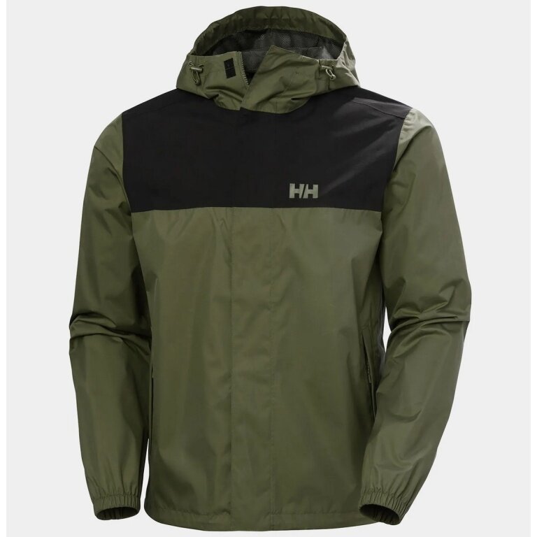 Helly Hansen Kurtka turystyczna-/deszczowa Vancouver (wodoodporna, oddychająca) ciemnozielona męska