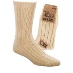 Skarpety wełniane HomeOfSocks 100% wełna virgin białe - 1 para