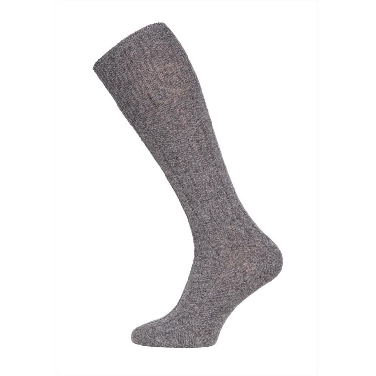 HomeOfSocks Skarpety do kolan Luksusowe (wełna merino i kaszmir) antracytowy - 1 para