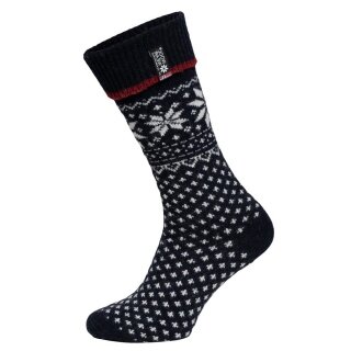 HomeOfSocks Skarpetki wełniane Skandynawska Flaga 47 granatowe - 1 para