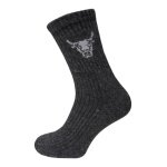 Skarpety wełniane HomeOfSocks Yak Crew antracytowe - 1 para