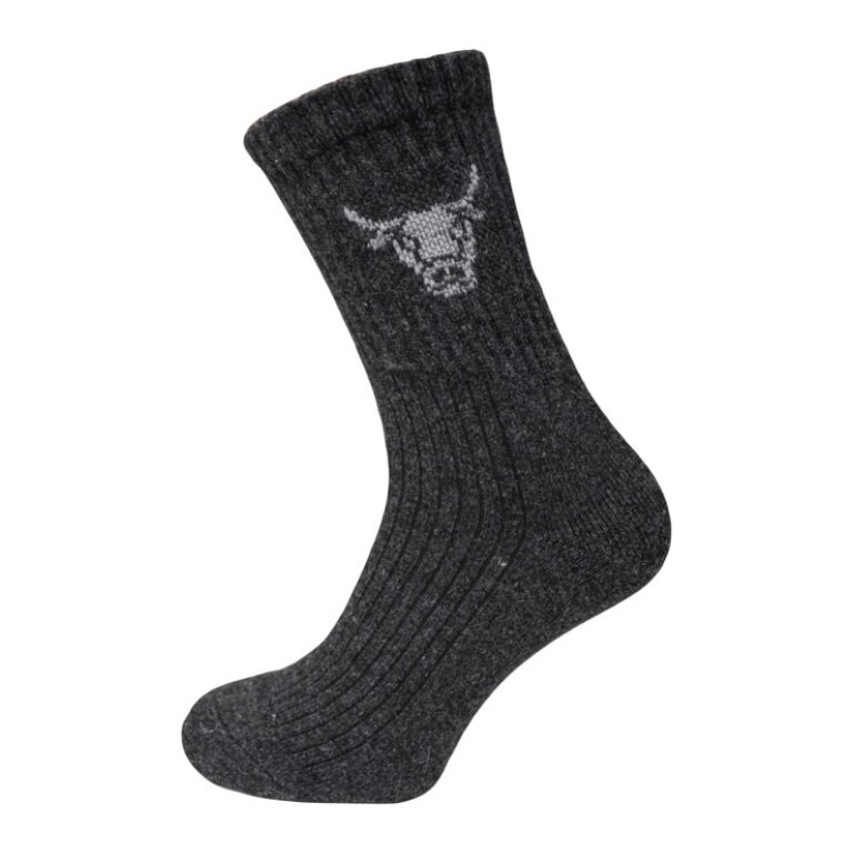 Skarpety wełniane HomeOfSocks Yak Crew antracytowe - 1 para