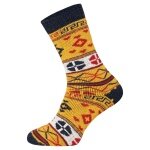 HomeOfSocks Skarpety wełniane Hygge żółte/kolorowe - 2 pary