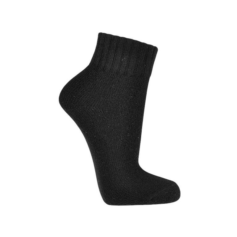 HomeOfSocks Skarpetki wełniane Sneaker (wełna merino i kaszmir) czarne - 2 pary