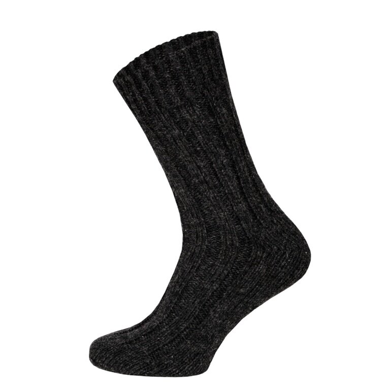 Skarpety wełniane HomeOfSocks 100% naturalne ciepłe antracytowe - 1 para