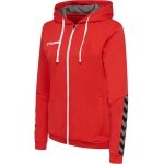 hummel Sportowa bluza z kapturem hmlAUTHENTIC Poly Zip Hoodie (strukturalny poliester) czerwony Damska