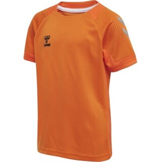 hummel Koszulka sportowa hmlLEAD Poly Jersey (materiał siatkowy) Krótki rękaw pomarańczowy Dzieci