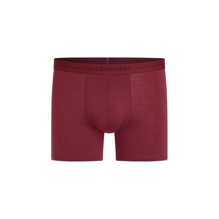 Bokserki Icebreaker Anatomica (wełna merino) bielizna burgundowa męska