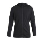 Icebreaker Kurtka z kapturem Merino 260 Quantum IV Zip-Hoodie (100% wełna merino) czarna męska