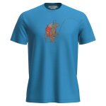 Koszulka wędrówkowa/rekreacyjna Icebreaker Merino 150 Tech Lite Bear Catch (100% wełna merino) niebieska męska