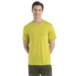 Icebreaker Funkcyjne T-shirt Sphere II SS - Wełna merino, Cool-Lite - regulacja wilgotności - limonkowy/żółty Mężczyźni