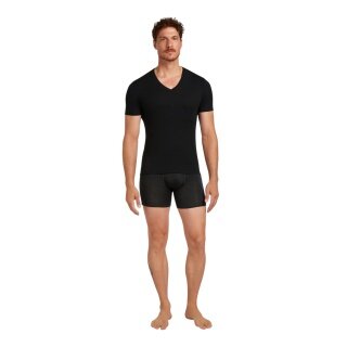 Icebreaker bielizna T-shirt Anatomica SS z dekoltem w serek (wełna merino) czarny mężczyźni