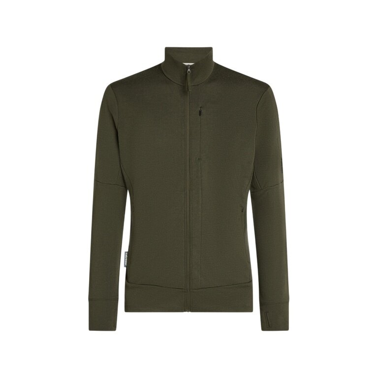 Kurtka wędkarska/rekreacyjna Icebreaker Merino 260 Quantum IV Zip (wełna merino) lodowy zielony męska
