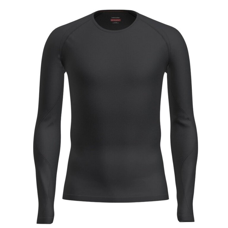 Icebreaker Bielizna termiczna Longsleeve 260 Zoneknit Seamless Crewe (mieszanka wełny, dopasowana) czarna Męska