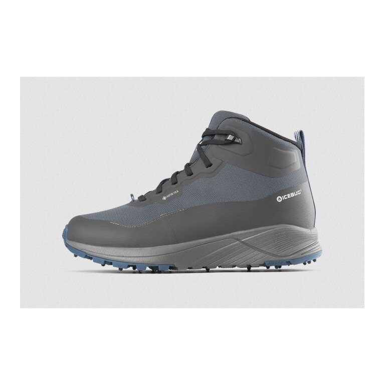 Icebug Buty trekkingowe Haze Mid BUGrip GTX (z kolcami, wodoodporne, szerokie) ciemnoszare/niebieskie Damskie