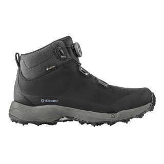 Buty zimowe Icebug Stavre BUGrip GTX (system sznurowania BOA, wodoodporne, z kolcami) czarne męskie