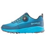 Buty do biegania w zimie Icebug NewRun BUGrip GTX (system BOA® Fit, wodoodporne, z kolcami) aquablau/mistblau damskie