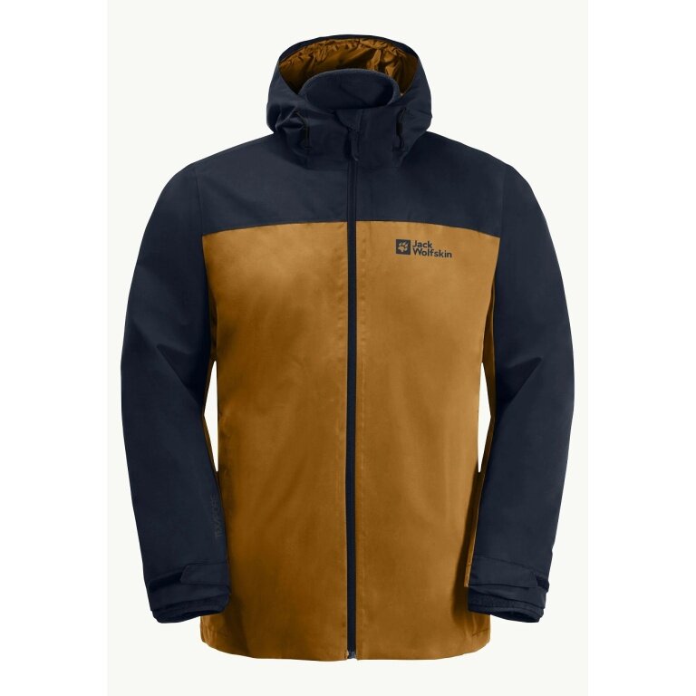 Jack Wolfskin Kurtka zimowa Taubenberg 3w1 2024 (wodoodporna i wiatroszczelna, polarowa wewnętrzna kurtka) żółty distel