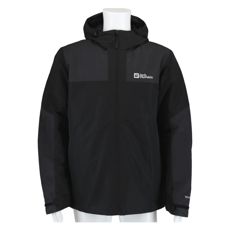Jack Wolfskin Kurtka zimowa Jasper (bardzo wodoodporna i wiatroszczelna, oddychająca) czarna męska