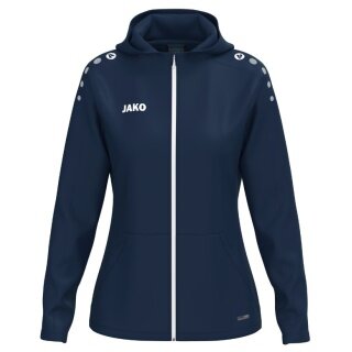 Kurtka z kapturem JAKO One (wnętrze z mikrofleecu), granatowa damska