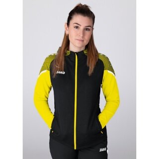 JAKO Kurtka z kapturem Performance (Fleece poliestrowe) czarna/żółta damska