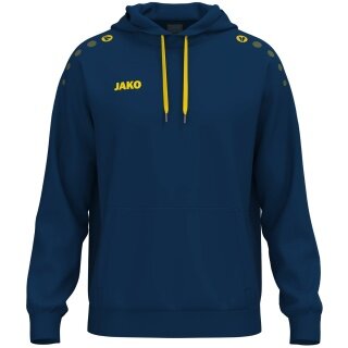 JAKO Bluza z kapturem One Sweat (mieszanka bawełny) granatowo-żółta dziecięca