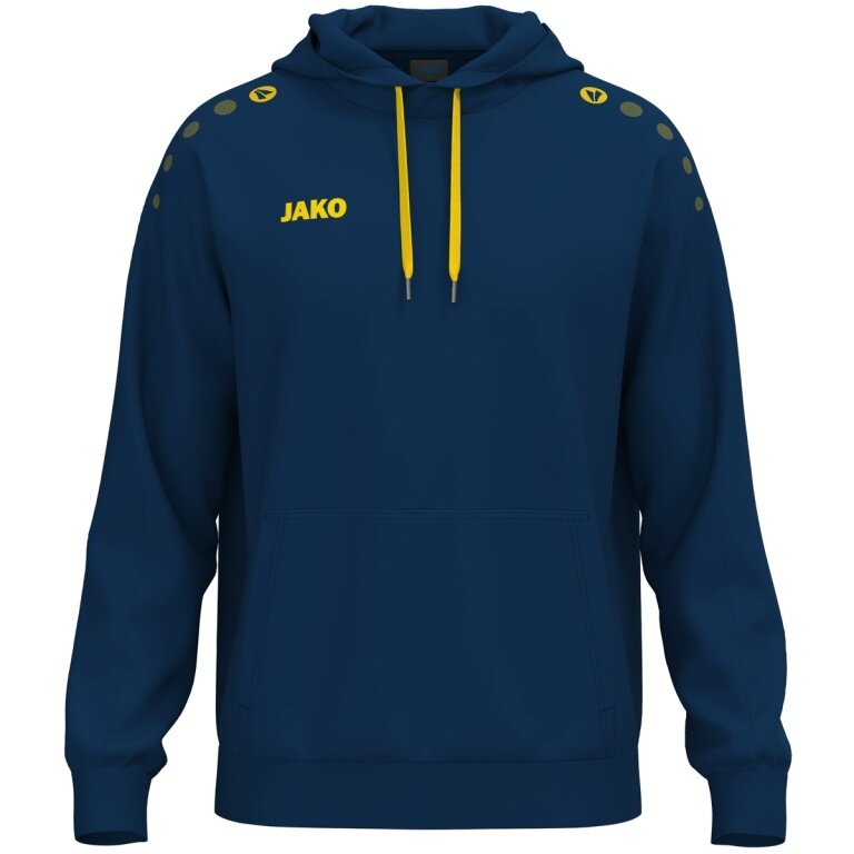 JAKO Bluza z kapturem One Sweat (mieszanka bawełny) granatowo-żółta dziecięca