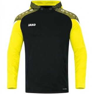 JAKO Bluza z kapturem (Hoodie) Performance (Fleece poliesterowy) czarna/żółta dziecięca