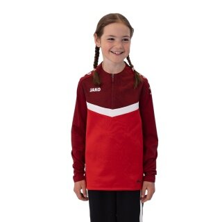 JAKO Koszulka z długim rękawem Ziptop Iconic (komfort noszenia) czerwony/bordowy dziecięcy
